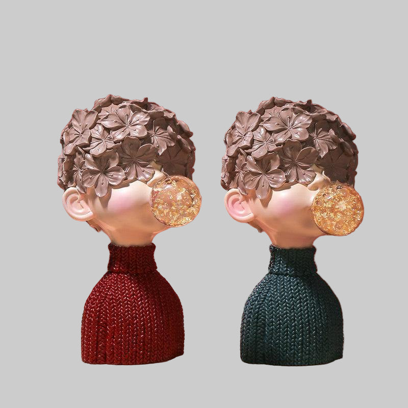 Modern Resin Boy Sculpture | Stylish Home Décor Accent