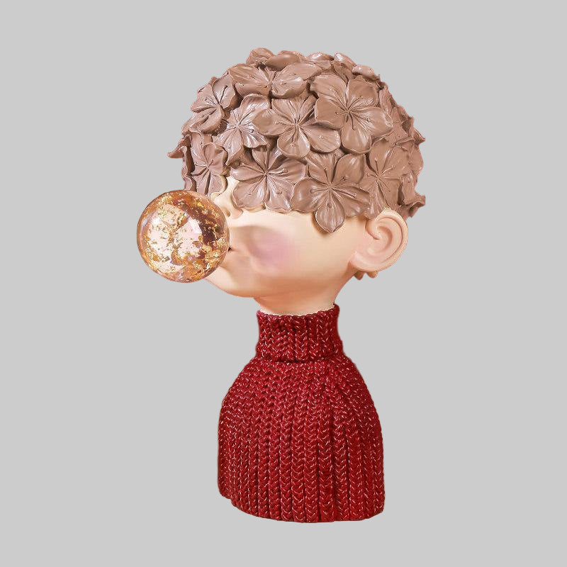 Modern Resin Boy Sculpture | Stylish Home Décor Accent