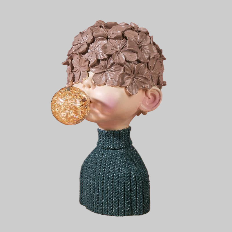 Modern Resin Boy Sculpture | Stylish Home Décor Accent