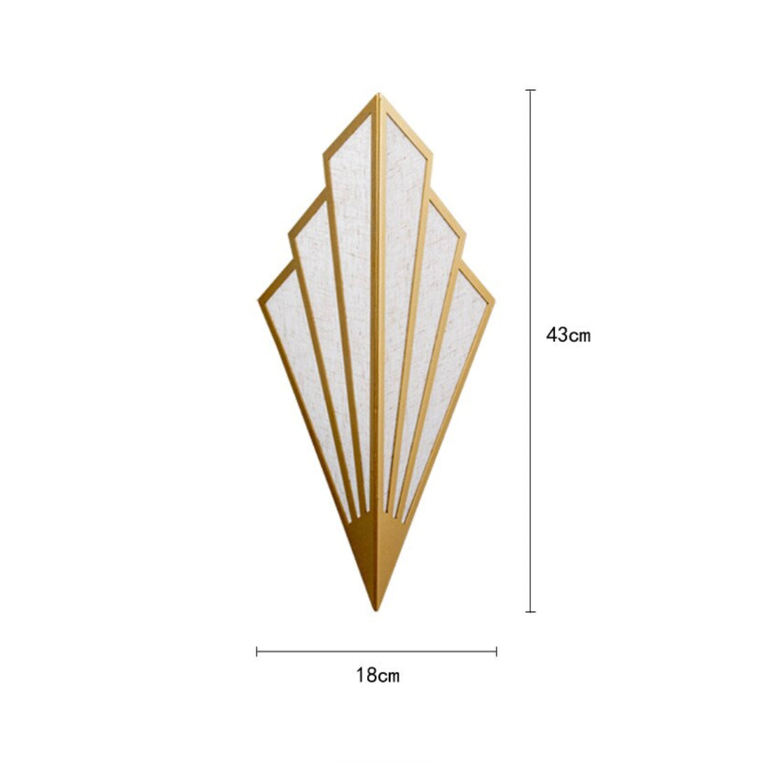 Art Deco Wall Light – Modern LED Triangular Design, Metal Finish