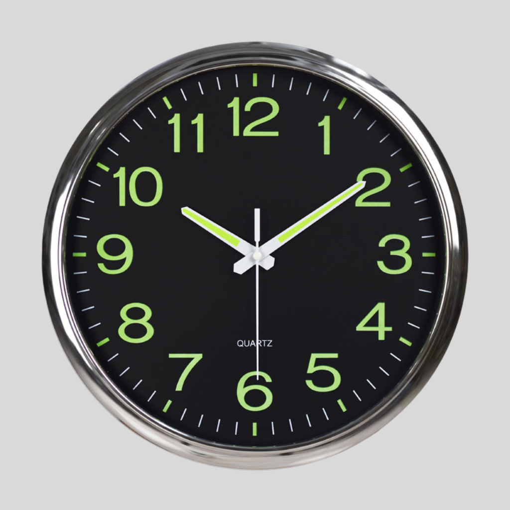Silent LED Wall Clock - 12-Inch Non-Ticking Clock with Backlight for Modern Interiors